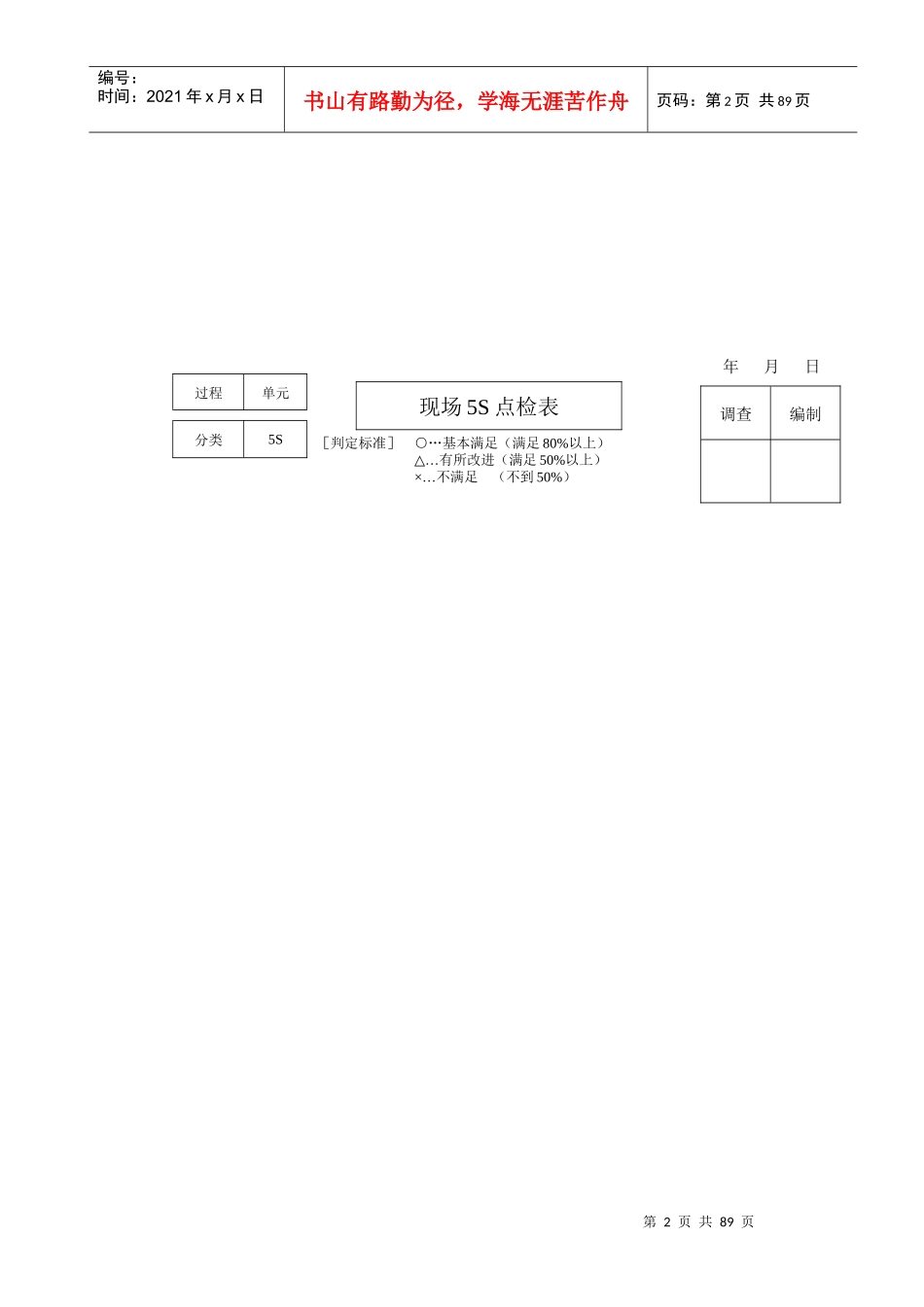 现场5S实践手册(日产版)XXXX-1-29_第2页
