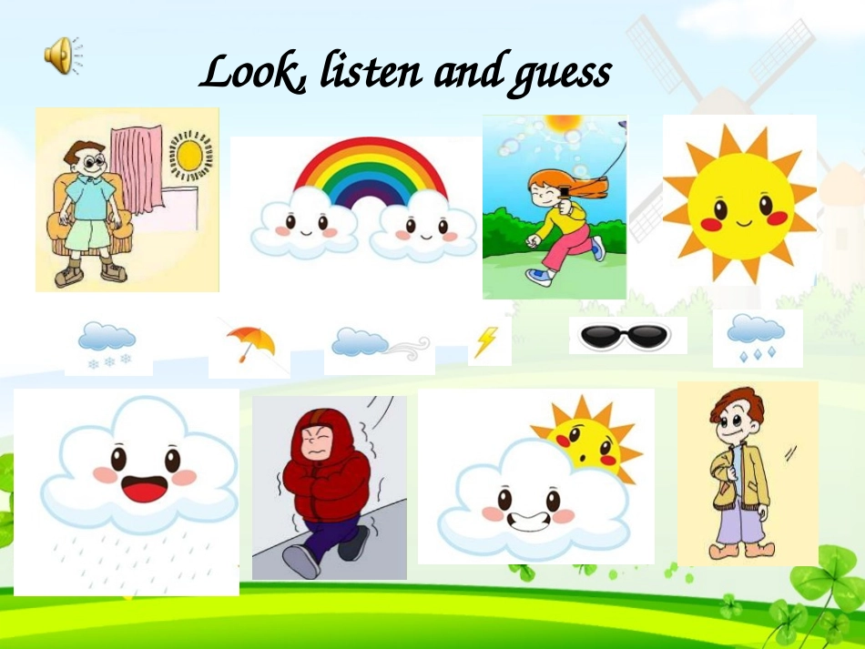 PEP新版小学英语四年级下册unit3weatherAlet'slearn_第1页