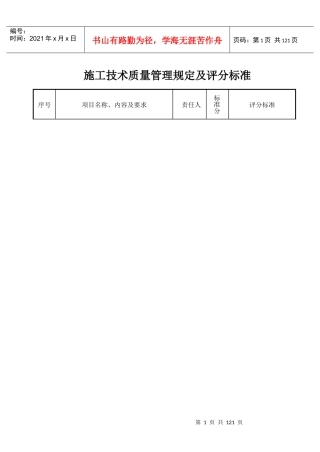 施工现场技术质量管理检查与评分标准修改稿