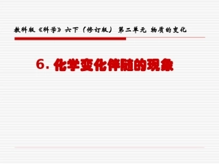 教科版六下二6化学变化伴随的现