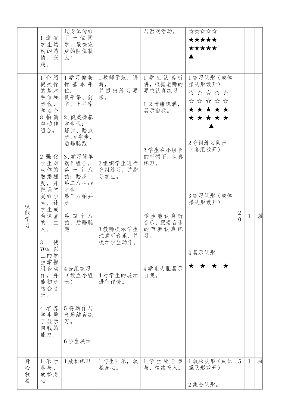 健美操公开课教案李海英20156）_第2页