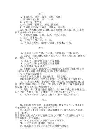 文学常识知多少（梁文雅）