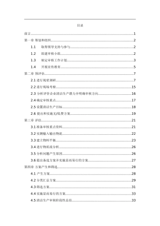 清洁生产审核报告(DOC62页)