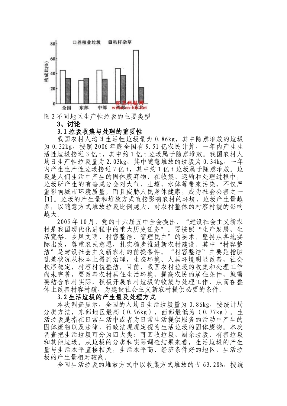 我国农村垃圾产生量及垃圾收集处理现状_第3页