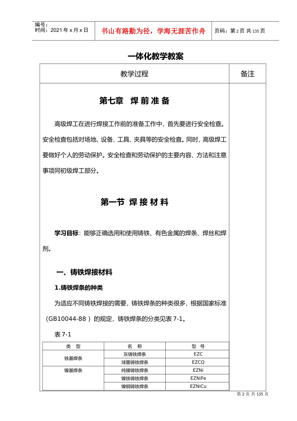 焊工工艺设计与技能训练(高级)教案(DOC80页)_第2页