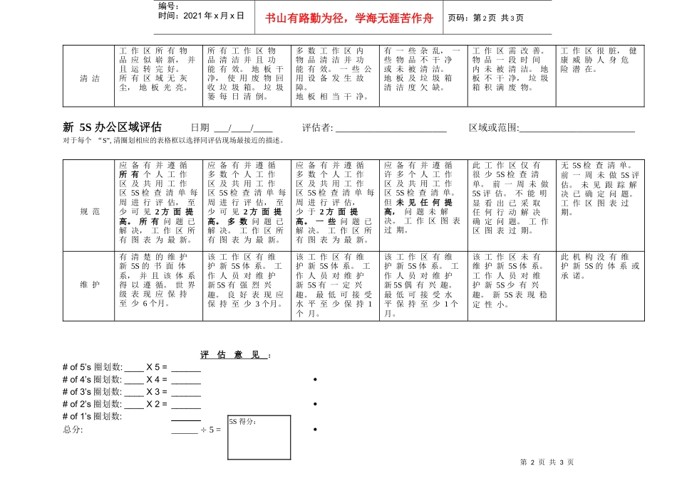 新 5S 办公区域评估_第2页