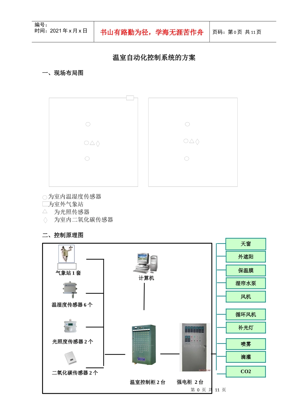 标准温室自动控制工程技术方案和报价_第1页
