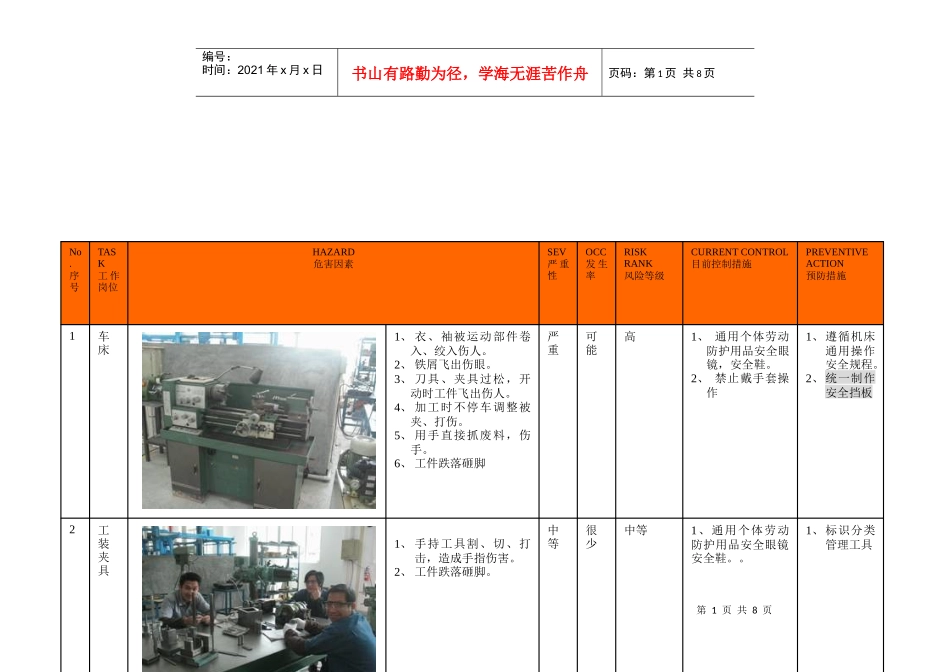模具磷化车间危险探析_第1页