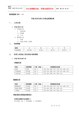 评价标准类附件一（3）市场技术人员