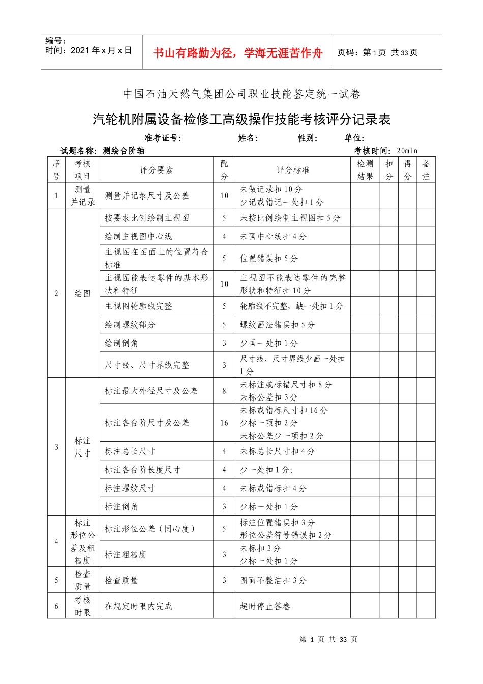 汽轮机附属设备检修工高级_第1页