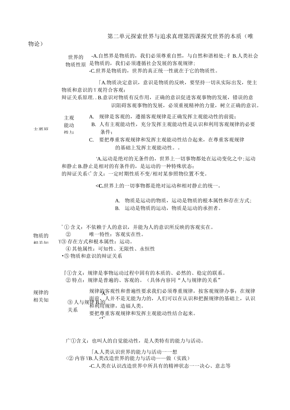 最实用的哲学知识点框架归纳(高考问答题专用)_第3页