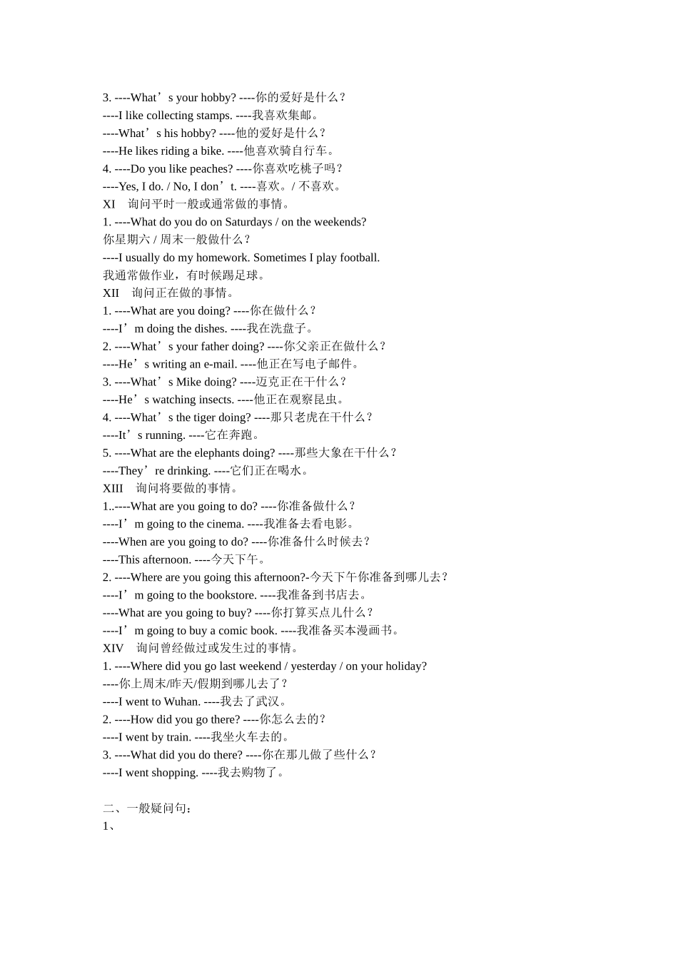 小学英语句型大全88_第3页