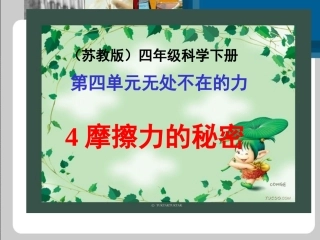 摩擦力的秘密PPT