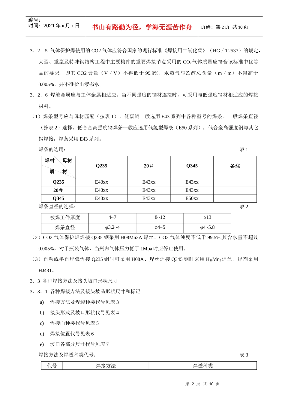 焊接工艺规范及操作规程_第2页