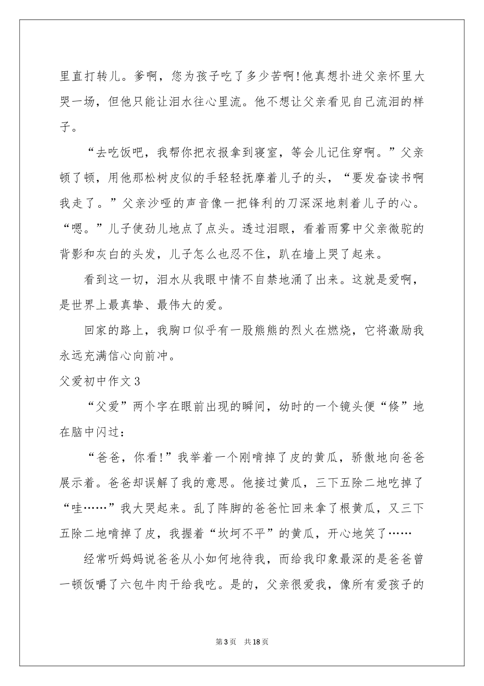 父爱初中作文集锦15篇_第3页