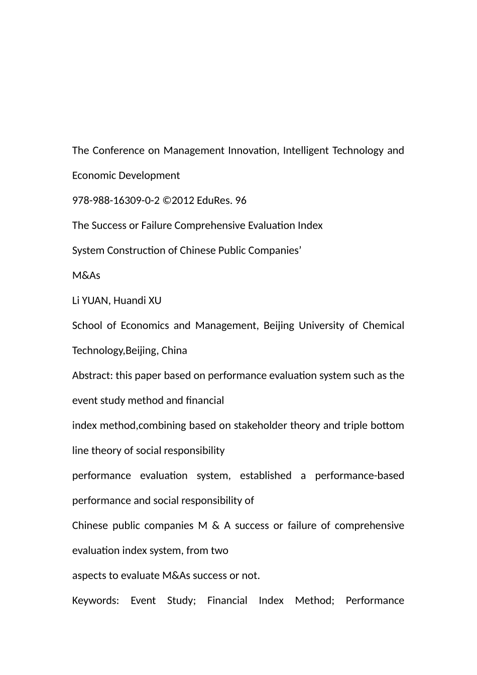 我国上市公司并购成败综合评价指标体系构建研究_第1页