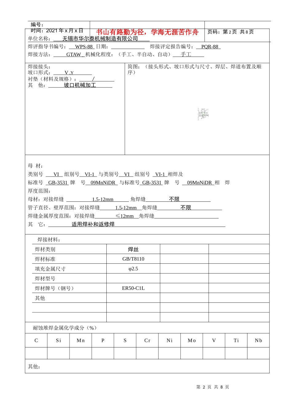 焊接工艺报告88(09MnNiD)_第2页