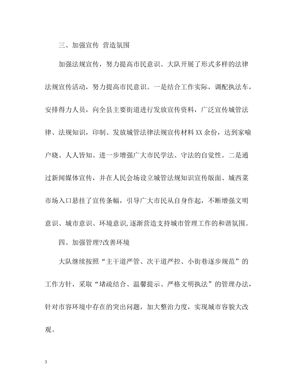 城市管理执法大队工作总结2)_第3页
