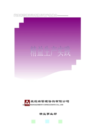 制造业精益生产实践