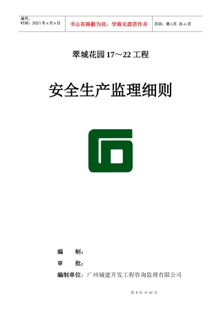 安全生产监理细则(报双优)