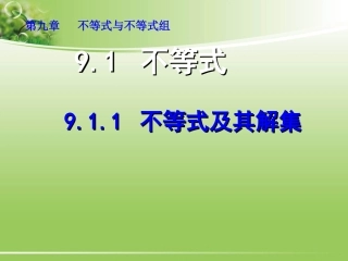 不等式及其解集 ()