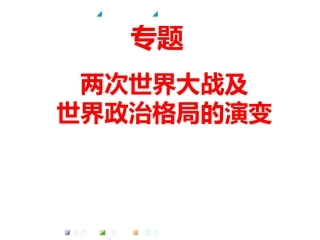 专题五：两次世界大战及世界政治格局