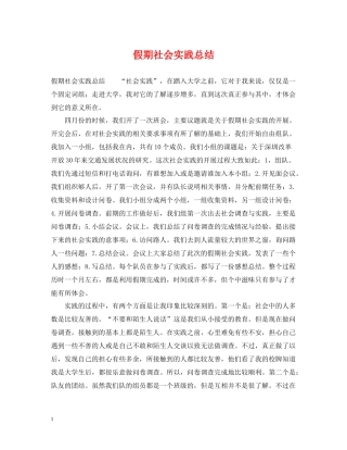 假期社会实践总结