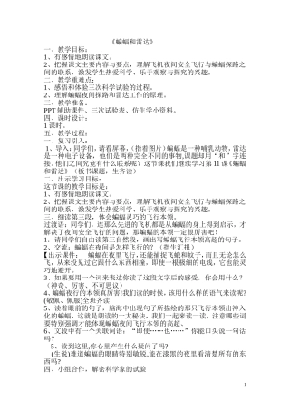 蝙蝠和雷达教案