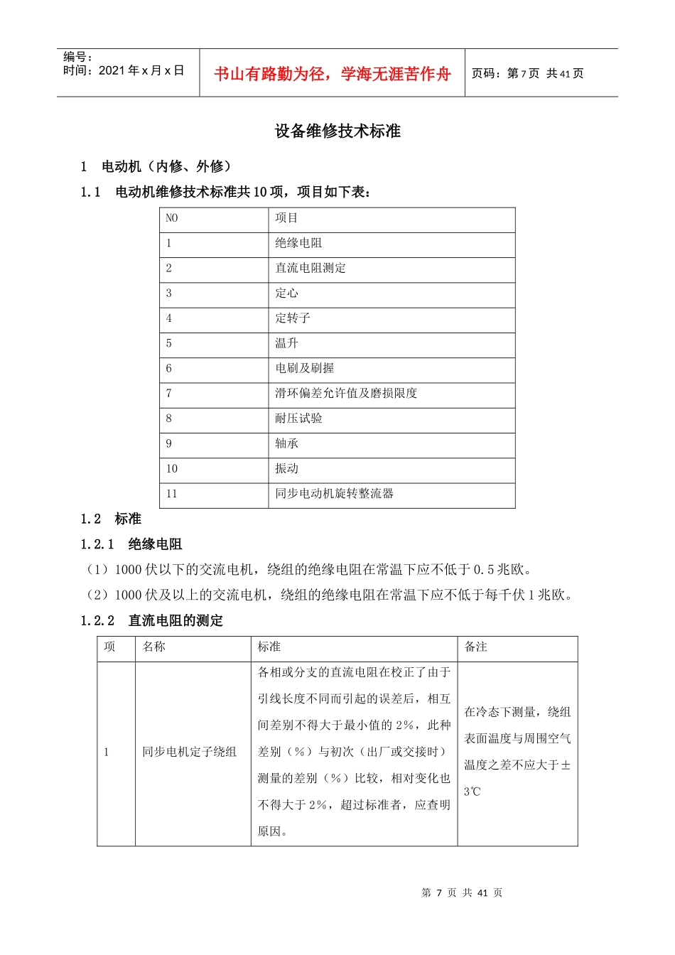 设备维修标准_第1页