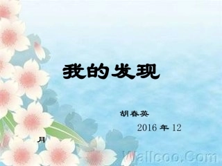 苗苗一班胡春英《我发现了》