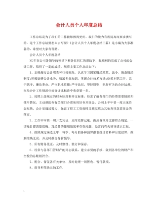 会计人员个人年度总结