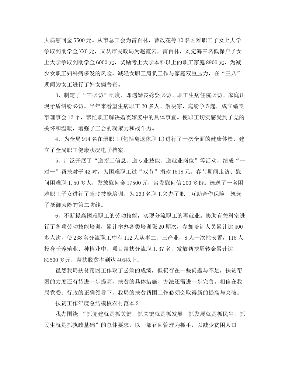 扶贫工作年度总结模板农村范本_第3页