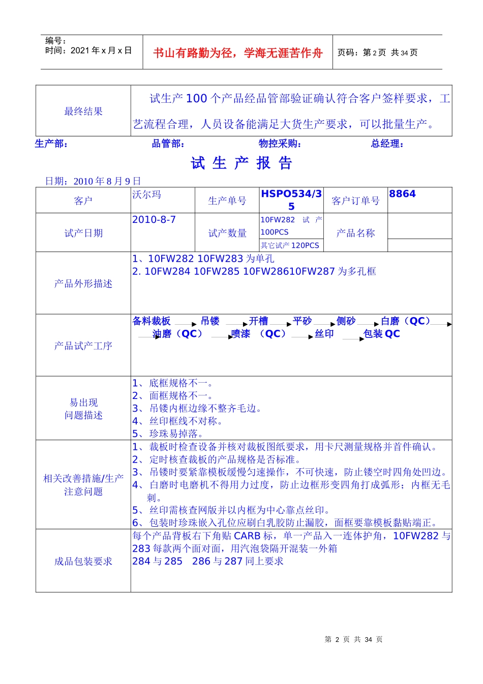 某木业工艺公司试生产报告_第2页