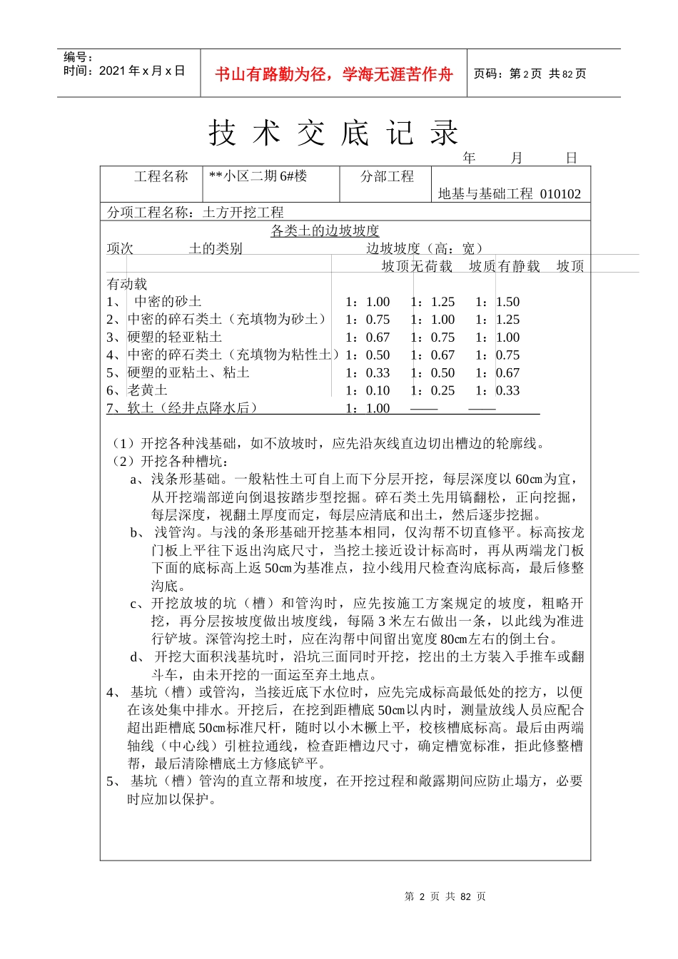 史上最全土建技术交底汇总汇总(含100余项工程)_第2页