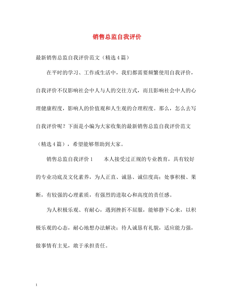 销售总监自我评价_第1页