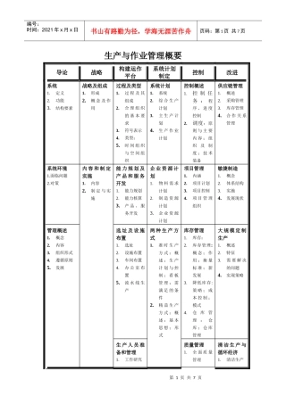 生产与作业管理(07版)