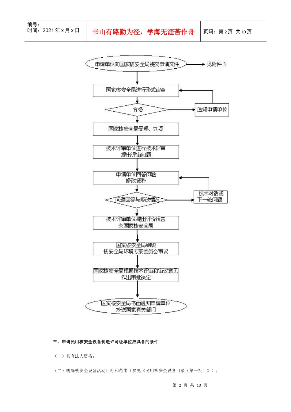 申请核电厂潜在供应商资质及核安全设备制造资质指南_第2页
