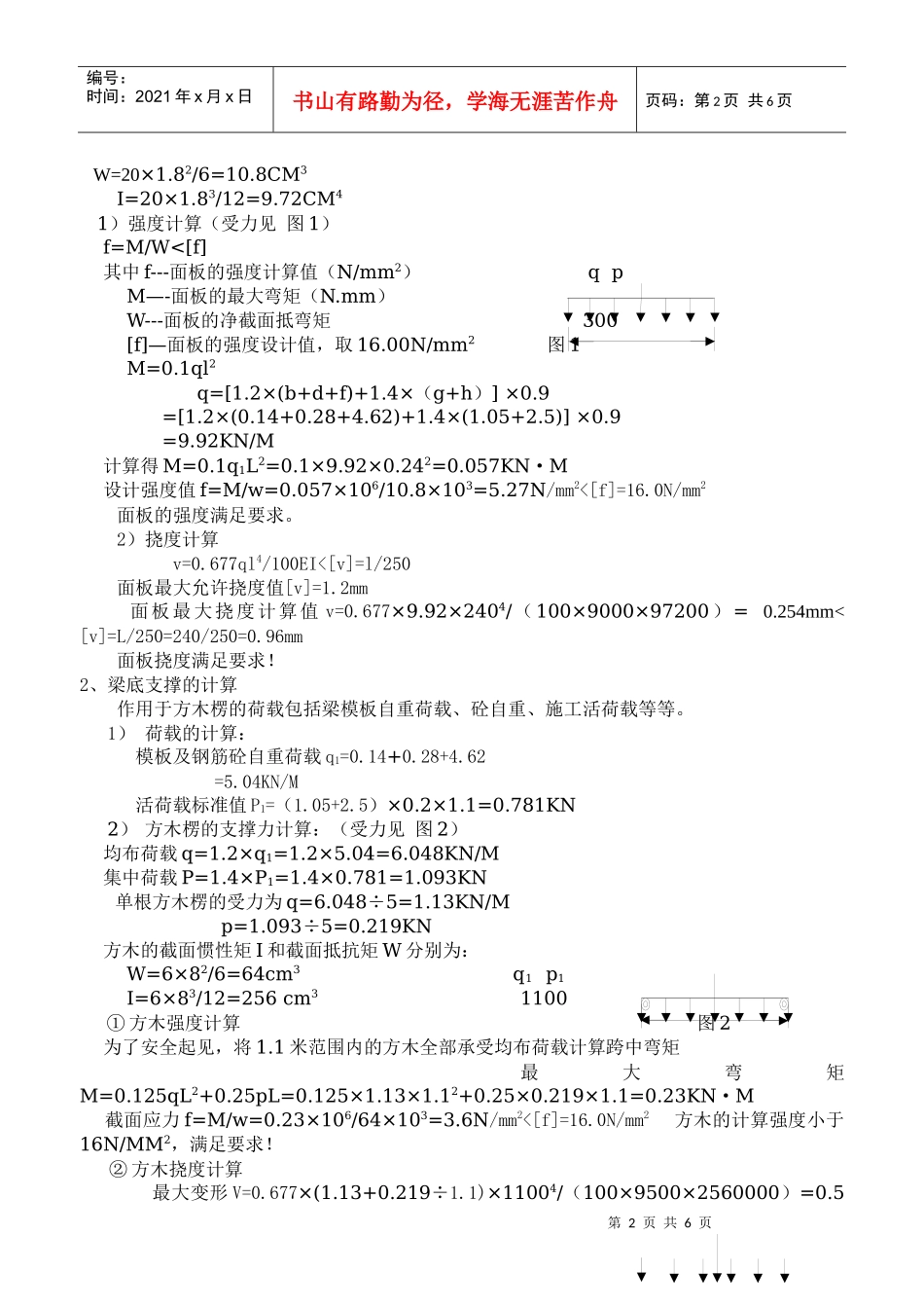 模板高架支撑架体系施工方案及计算书_第2页