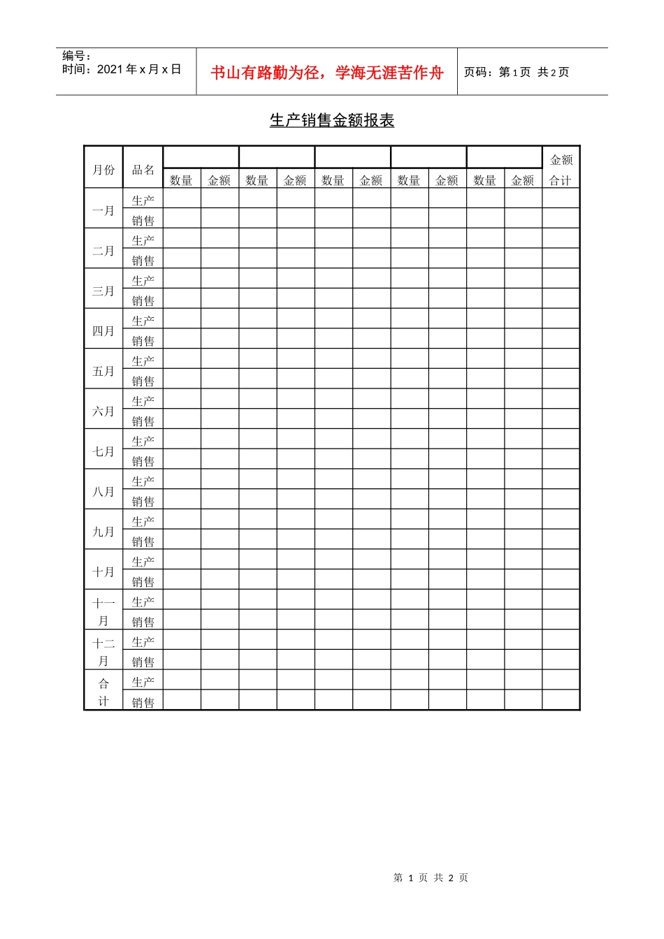 生产销售金额报表_第1页