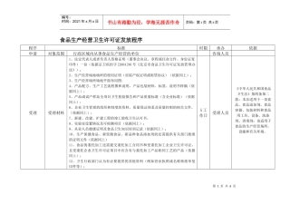 食品生产经营卫生许可证发放程序