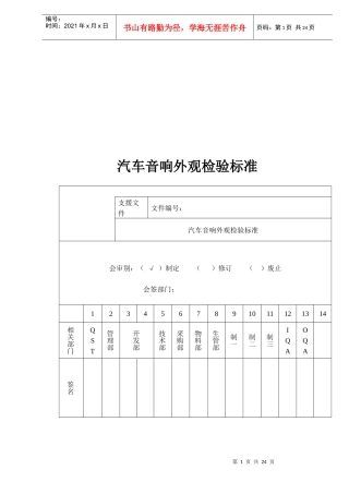 汽车音响外观检验标准(doc28)(1)