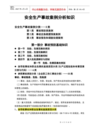 XXXX年注册安全工程师安全生产事故案例分析基础知识