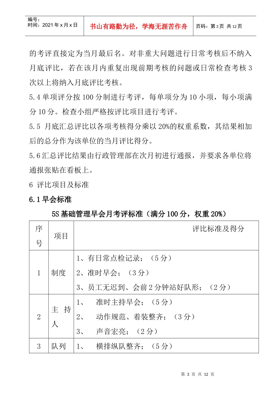 5S基础管理考评细则_第3页