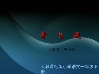 一年级看电视PPT