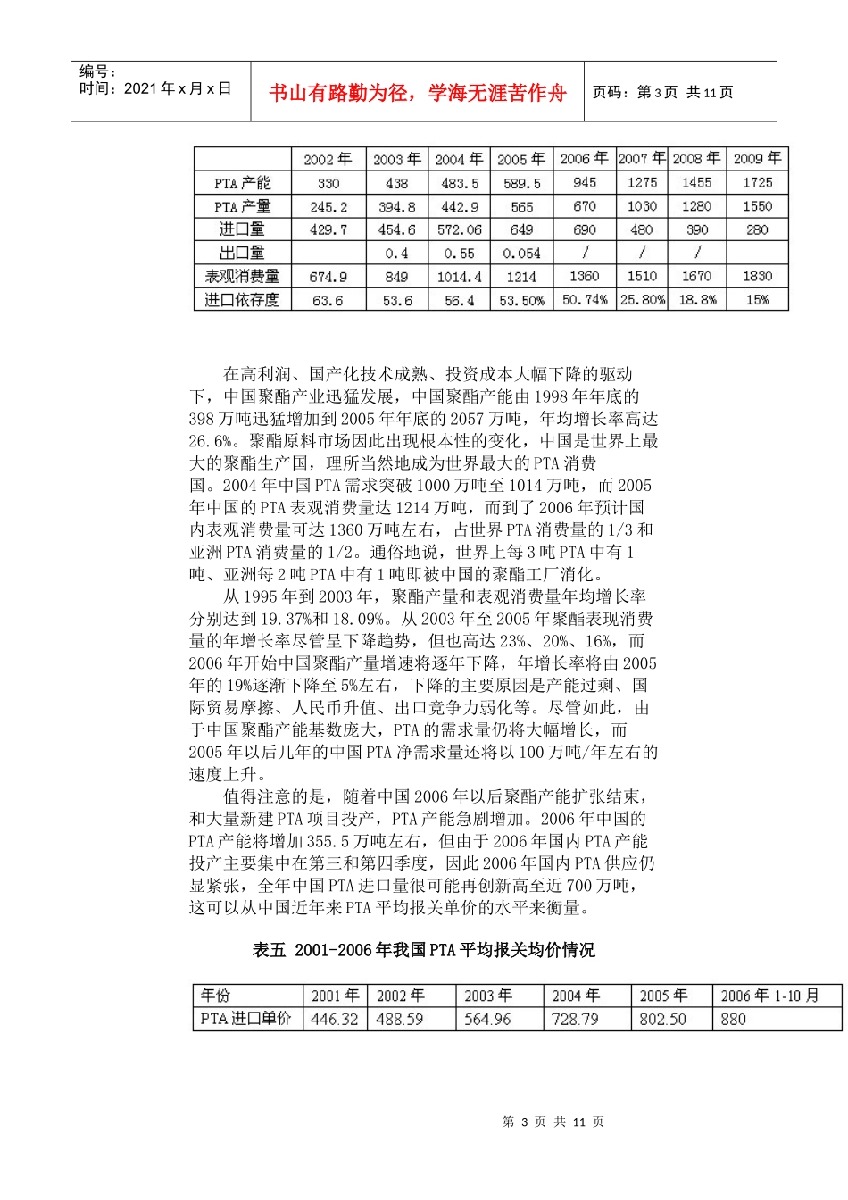 亚洲PTA生产销售_第3页