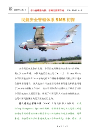 安全管理体系sms初探-论文