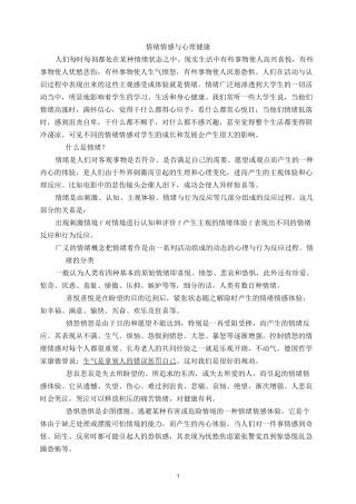 情绪情感与心理健康