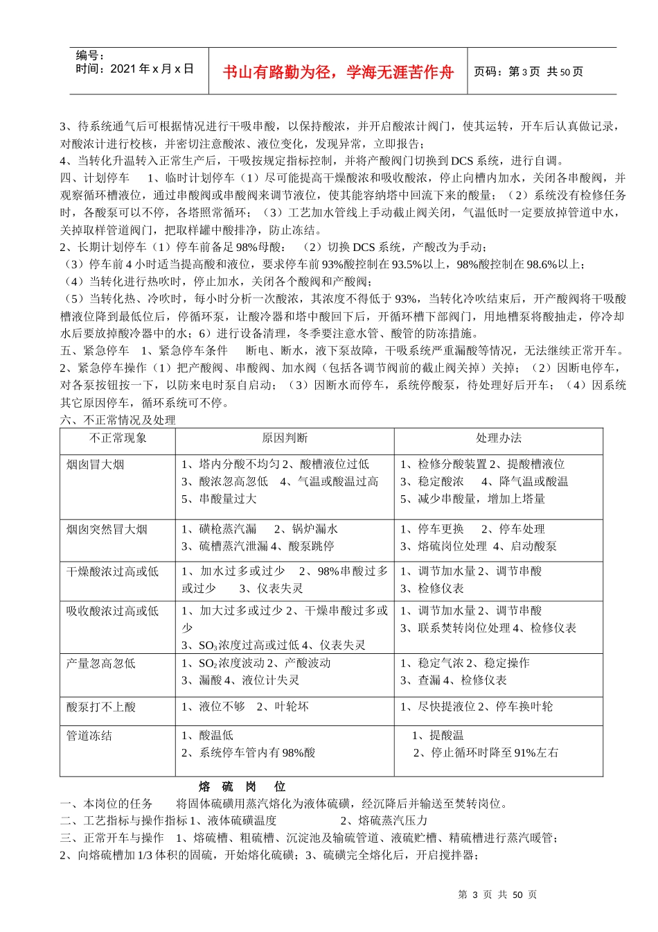 硫酸生产工艺培训资料_第3页