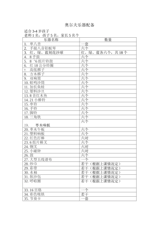 奥尔夫乐器配备