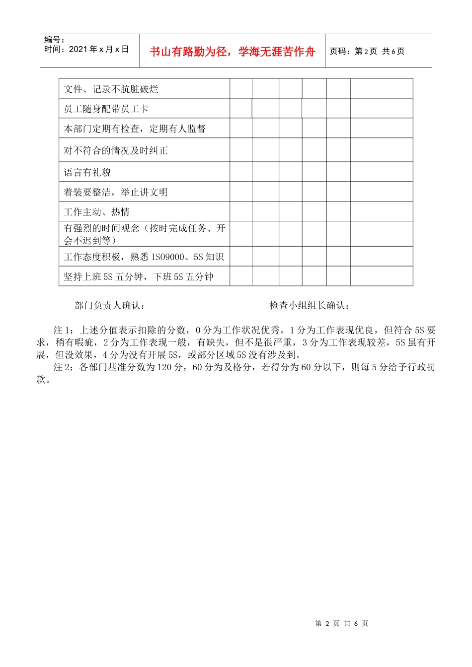 5S检查与评分标准_第2页
